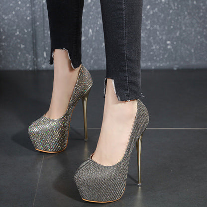 Éclat Suprême – Escarpins à Talons Aiguilles Scintillants