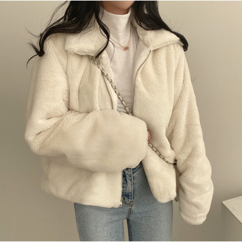 Manteau court matelassé à manches longues pour femme
