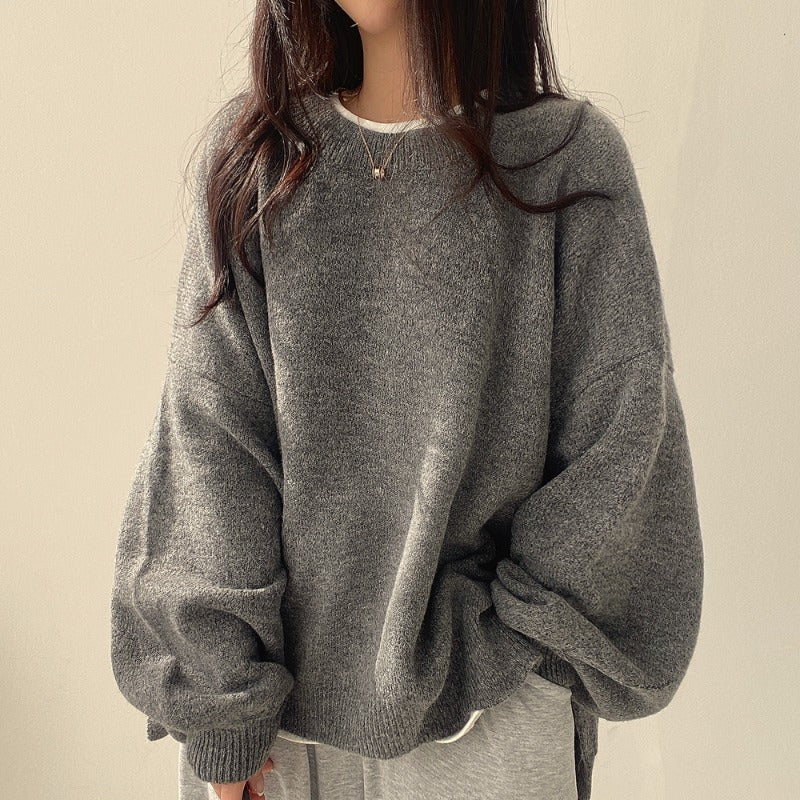 Pull Ample Col Rond Femme