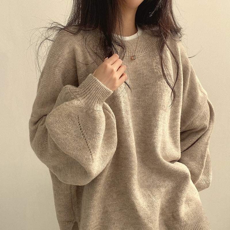Pull Ample Col Rond Femme