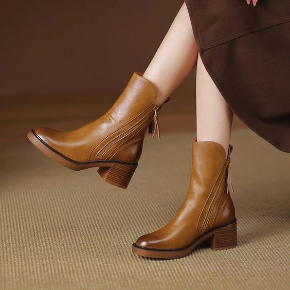 Lyssia Bottines | Cuir Premium